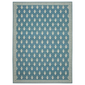Rug N Carpet - Handmade Wool 10' 2'' x 14' 0'' Geometric Dhurrie Kilim Rug