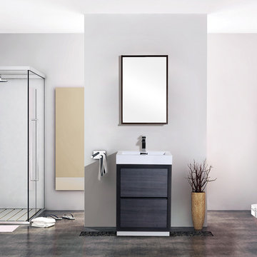 Lavanity Bliss 24" Gray Oak Floor Mount Modern Bathroom Vanity--FMB24GO--$399