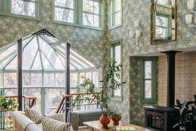 Elegant sunroom photo in Chicago