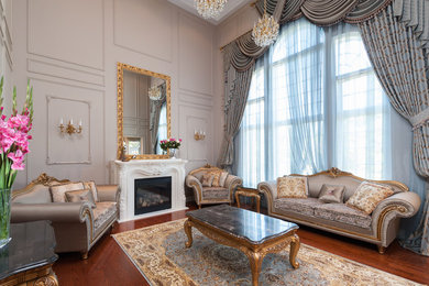 Family room - contemporary family room idea in Toronto
