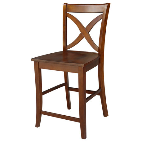 Vineyard Counter Height Stool, Espresso, 24"