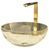 Murano Laguna Luxury Glass Vessel Sink, Gold