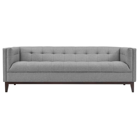 Serve Upholstered Fabric Sofa, Light Gray