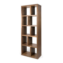 Berlin 5 Level 28" Walnut Bookcase Shelving Unit - Bookcases