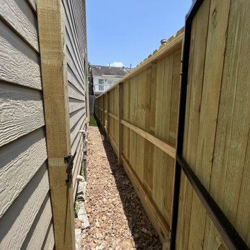 Wood Fence with Rot Board