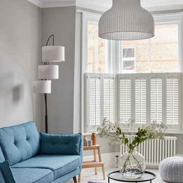 Scandi-inspired calming double reception room