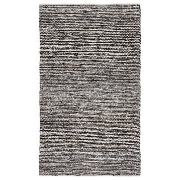 Safavieh Couture Natura Collection NAT350 Rug, Black/Ivory, 8'x10'