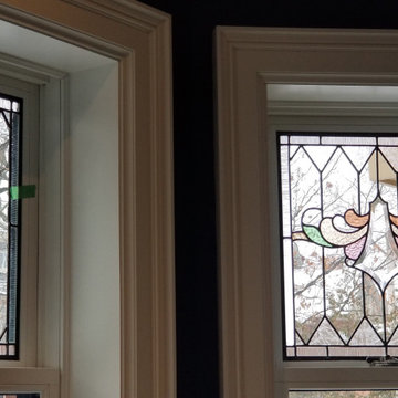 Restoration & resizing of existing leaded glass, Toronto Canada