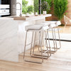 Wedge Barstool, Set of 2 White