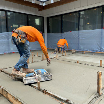 Finishing a New Concrete Patio in La Jolla Shores