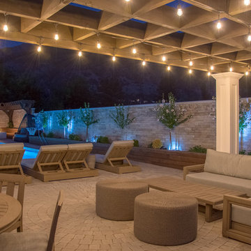 Family Size | Pergola w/Dimension Detailed Posts & Bench Trellis