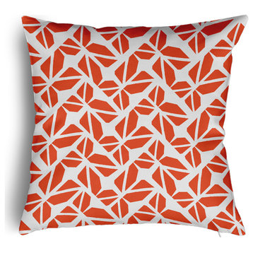 Kaleidoscope Graffiti Accent Pillow Removable Insert, Harvest Orange, 18"x18"