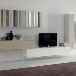 Modern Italian Wall Unit Exential Y03 by Spar - $6,725.00 - Entertainment Centers And Tv Stands