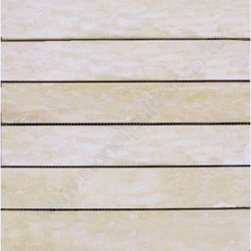 Baja Cream Travertine Strip Mosaic Honed - Home Accessories & Decor