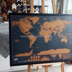 Map Framing - Scratch Map, World Map, Bucket List - Products