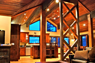 Inspiration for a rustic dining room remodel in San Francisco
