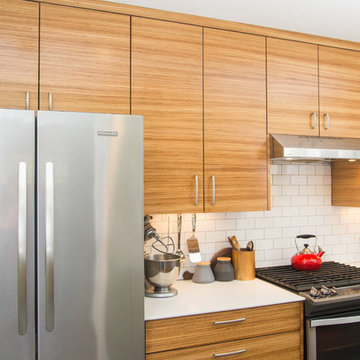 Zebrawood Flat Panel Kitchen Cabinets