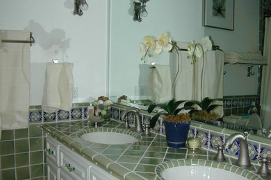 Inspiration for a mediterranean bathroom remodel in Orange County