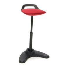 OFM Inc - Ofm Model 2800 Height Adjustable Stool, Black/Red - Bar Stools and Counter Stools
