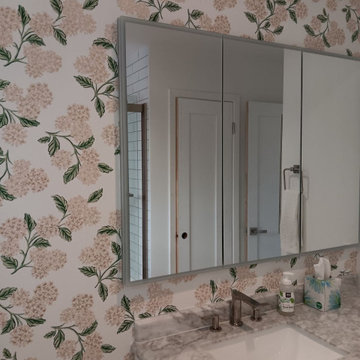 Wallpaper installation Powder room in NY
