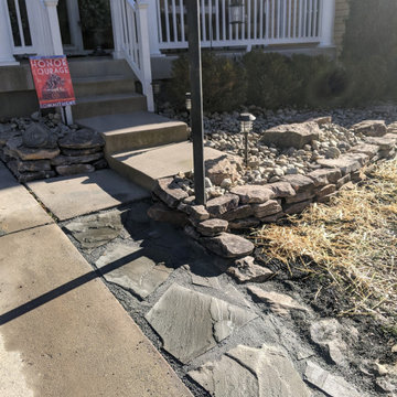 Natural Stone Terracing, LARGE Bluestone Patio and Walkways