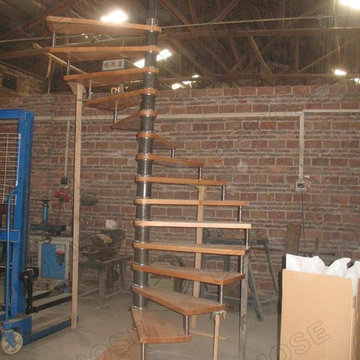 Azerbaijan 30 sets Steel Wood Spiral Stairs
