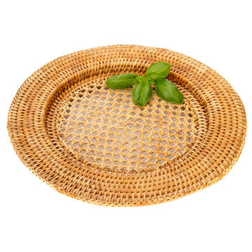 Artifacts Rattan™ Open Weave Charger, Honey Brown, 13"x13"