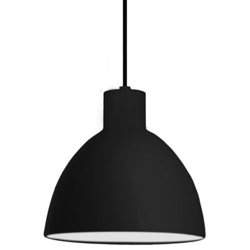 Chroma Single LED Pendant, Black, 12x12x83