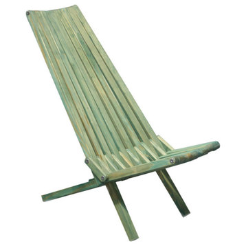 GloDea Foldable Outdoor Lounge Chair X45, Alligator Green, By Ignacio Santos