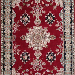 Persian Tabriz rug 5' X 6'9 - Area Rugs