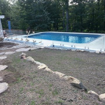 Frameless glass pool fences