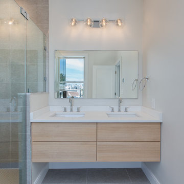 Contemporary Bathroom With Floating Vanity