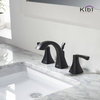 KIBI Pyramid 8" Widespread Bathroom Sink Faucet KBF1014, Matte Black