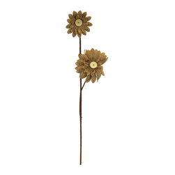 Shea's Wildflower - Burlap Daisy's, 26", Natural - Wreaths And Garlands