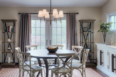 Example of a transitional dining room design in New York