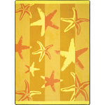 Joy Carpets - Starfish 7'8" X 10'9" Area Rug, Color Multi - Unique in color and design, Starfish is certain to provide an element of personality and refined style in upscale, residential interiors. Manufactured with 100% STAINMASTER nylon and precision injection dye technology, this eye-catching area rug is as durable as it is attractive and will maintain its original beauty in even the most active environments.