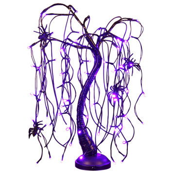 2' LED Willow Bonsai Tree, Purple