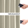 Blackout Vintage FauxDupioni Silk Curtain, Single Panel, Off White, 50"x108"