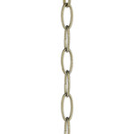 Progress Lighting - 48" of 9 Gauge Chain, Gilded Silver Lighting Accessory Chain - Customize your lighting design with the 48-Inch Gilded Silver Accessory Chain ideal for a variety of ceiling heights. 9-gauge of 48 inch accessory chain is available when you need extra chain for mounting to tall ceilings.
