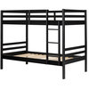 South Shore Fakto Twin Over Twin Bunk Bed in Matte Black
