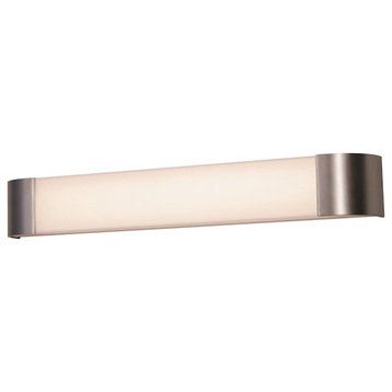 AFX Lighting Allen 53" Vanity Light Fixture, Nickel/White