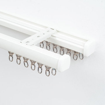 QYRF05 Fashion Single Double Curtain Tracks Ceiling/Wall Mount