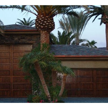 Stained Wood Carriage Garage Doors