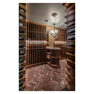Moody Dramatic Basement Remodel - Transitional - Basement - St Louis ...