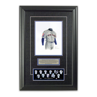 Framed Evolution History New York Mets Uniforms Print