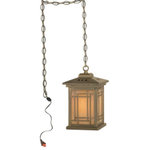 Dale Tiffany - Dale Tiffany TH10890 Mission - One Light Pendant - Rich brown mica art glass casts a warm diffused glow in this mission style pendant lamp. Each panel is a solid piece of glass and is overlaid with filigree in a square pattern, reminiscent of the mission style popular in the early Twentieth century. The finish is antique brass for a true period feel, this pendant is an excellent choice in multiples over a breakfast bar or by itself over a favorite desk or reading chair.   Shade Included.  Cube: 0.34Mission One Light Pendant Antique Brass Hand Rolled Art Glass *UL Approved: YES *Energy Star Qualified: n/a  *ADA Certified: n/a  *Number of Lights: Lamp: 1-*Wattage:40w E27 bulb(s) *Bulb Included:No *Bulb Type:E27 *Finish Type:Antique Brass