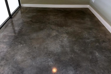 Inspiration for an industrial home office remodel in Austin