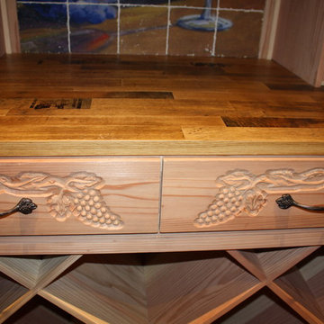 Hand-Carved Grapevine Wine Cellar Design - A Closer Look