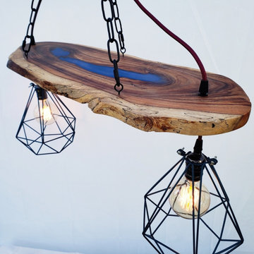 Hawaiian Koa Hanging Light