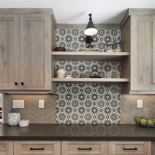 75 Beautiful Kitchen With Shaker Cabinets And Distressed Cabinets